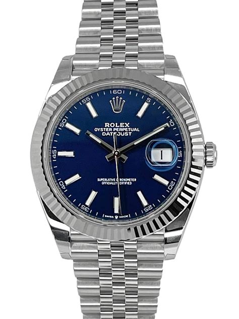 rolex datejust jubilee 41 blue|Rolex Datejust 41mm jubilee bracelet.